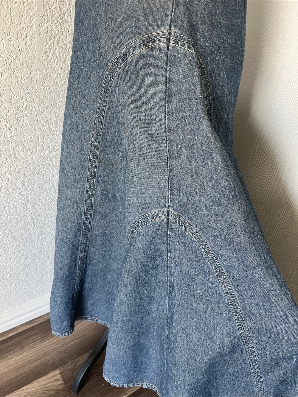Calvin Klein Blue Denim Midi Halter Dress - Picture 5 of 12
